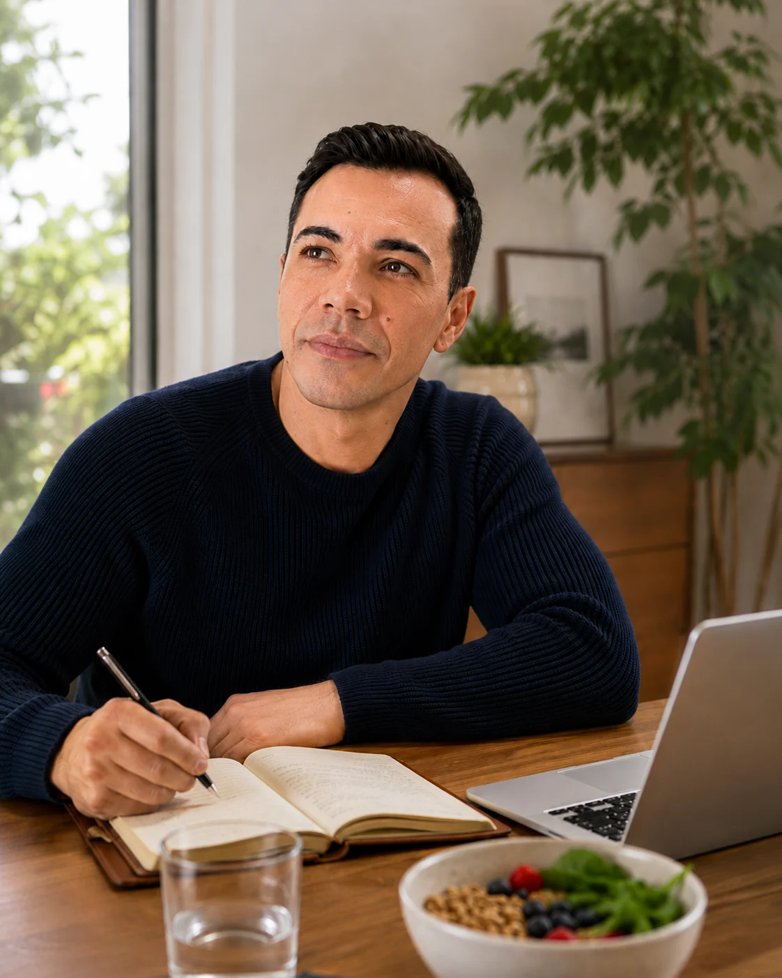 Felipe Silva, nutricionista, em atendimento